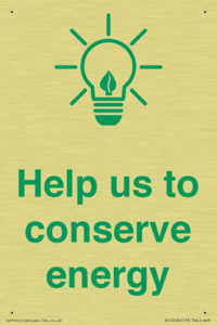 Help us to conserve energy 